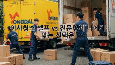 이사청소, 셀프 vs 전문업체: 나에게 맞는 선택은?
